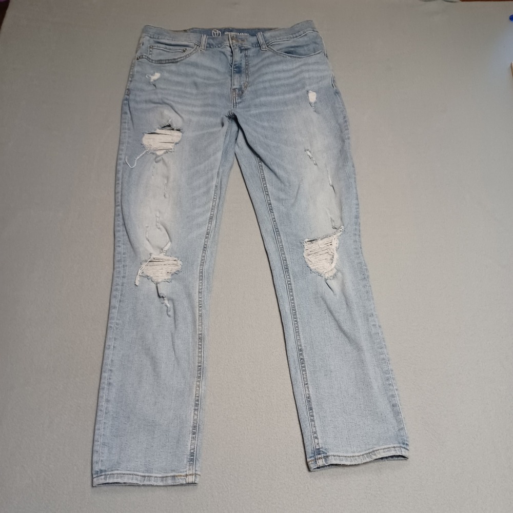 Original Use Jeans Mens 32x30 Blue Slim Taper Distressed Ripped Denim 32x28 Act